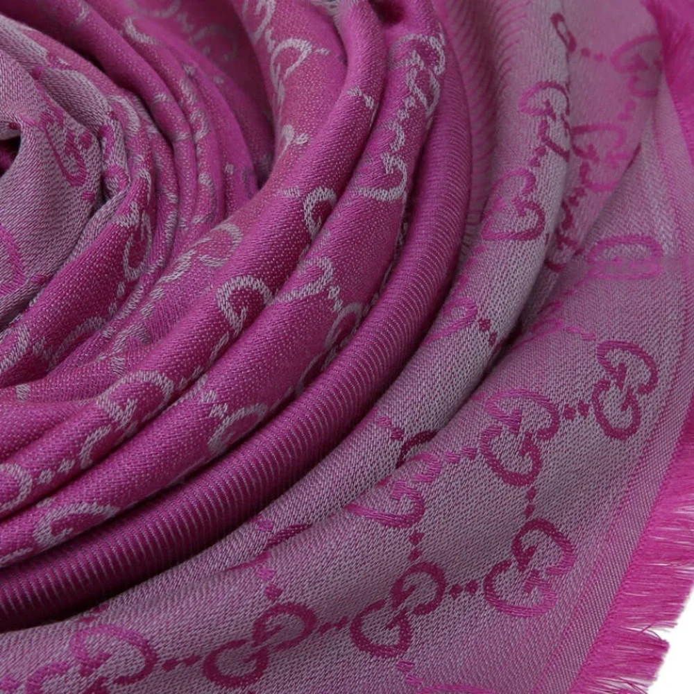 Gucci wool silk GG scarf